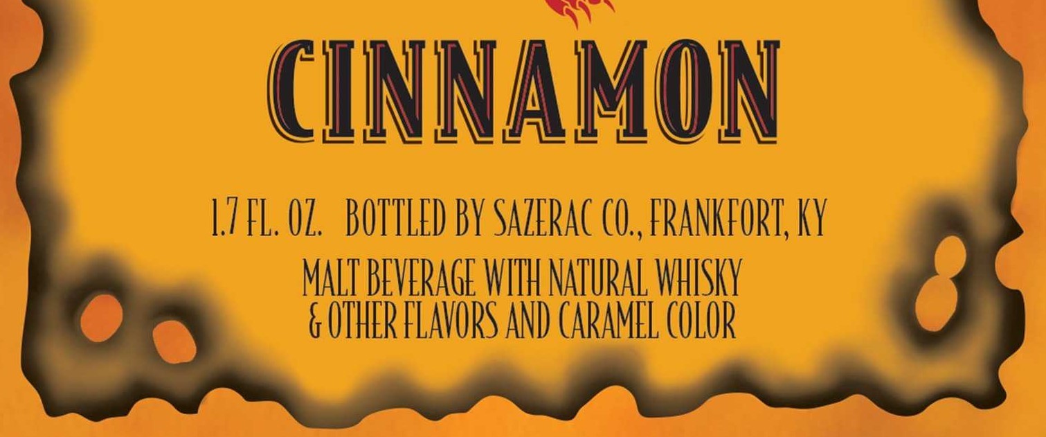 Fireball Cinnamon label close-up