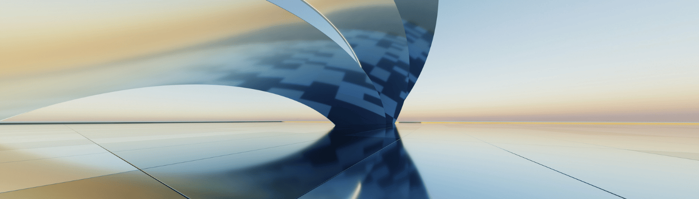 illustration of abstract titanium architecture