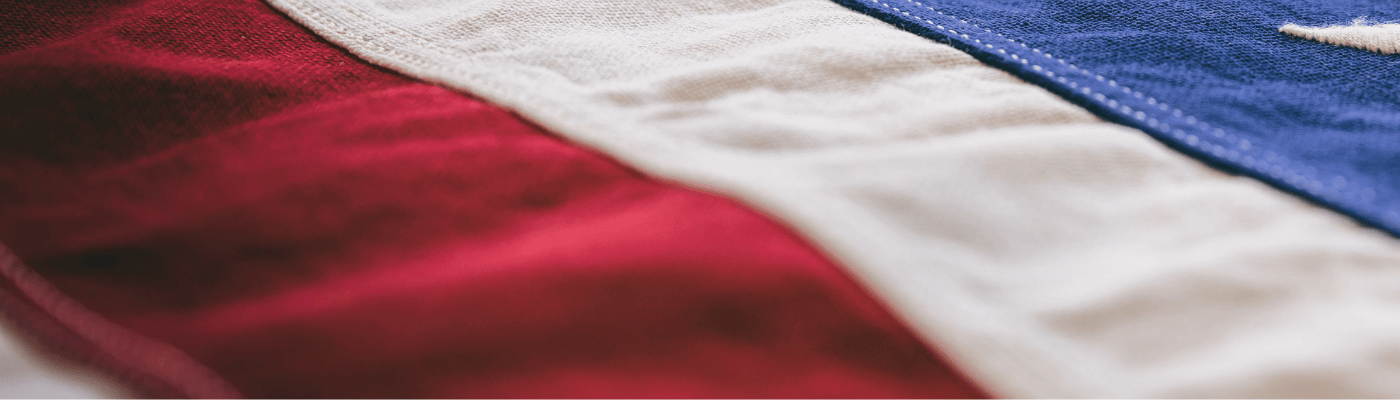 American Flag, macro shot