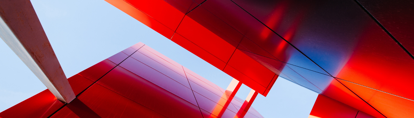 Abstract Red Building