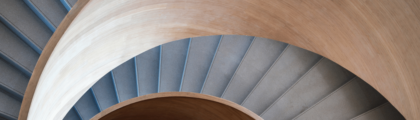 Curved Modern Wooden Spiral Staircase