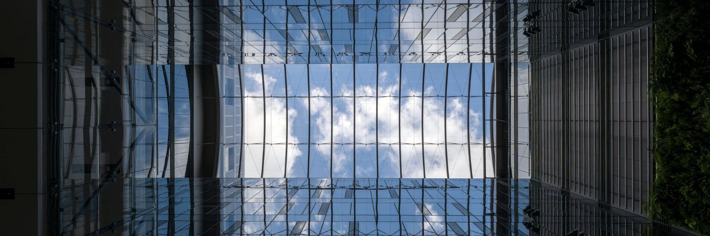 glass roof and office complex